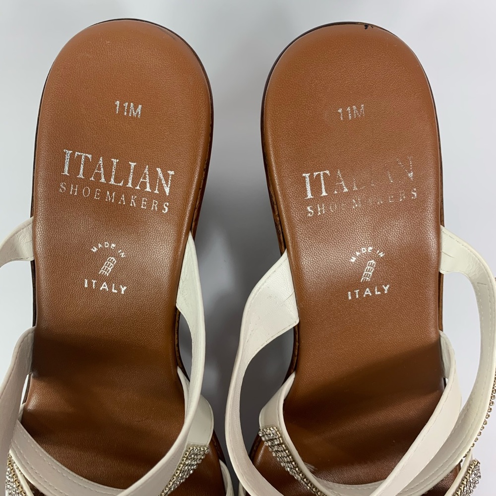 Italian Shoemaker Shoes Platform Sandals Leather - Picture 7 of 8